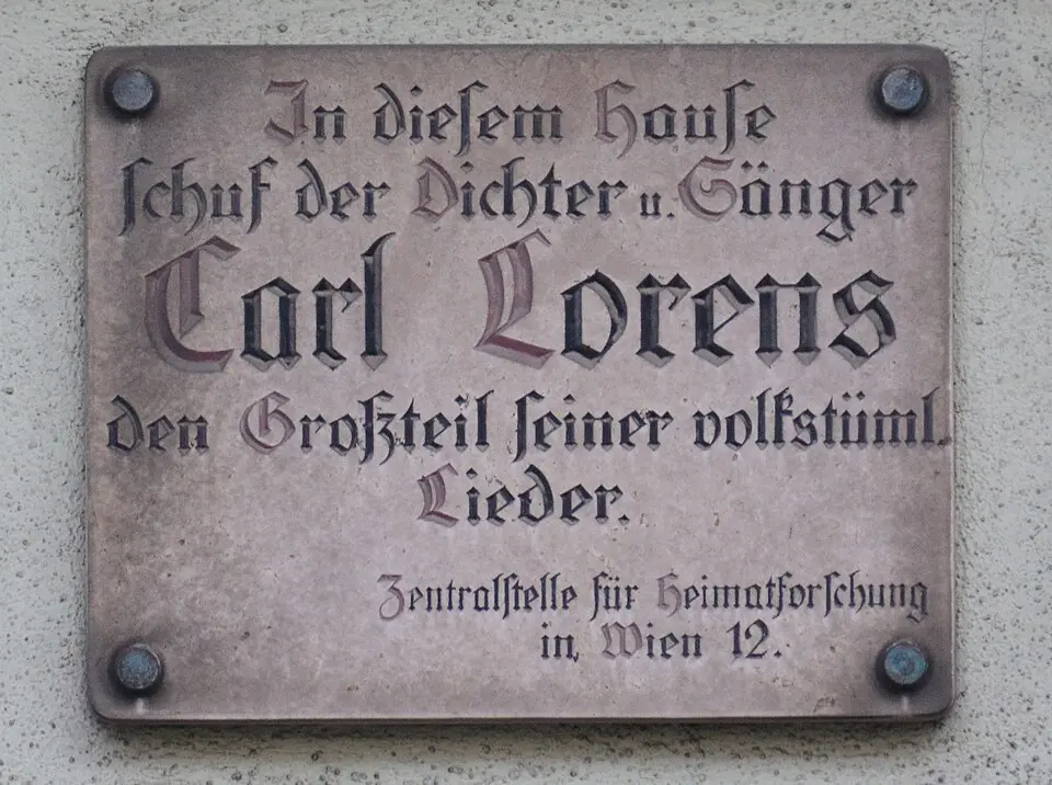 Obrázok: GuentherZ · CC BY 3.0 Gedenktafel Carl Lorens
