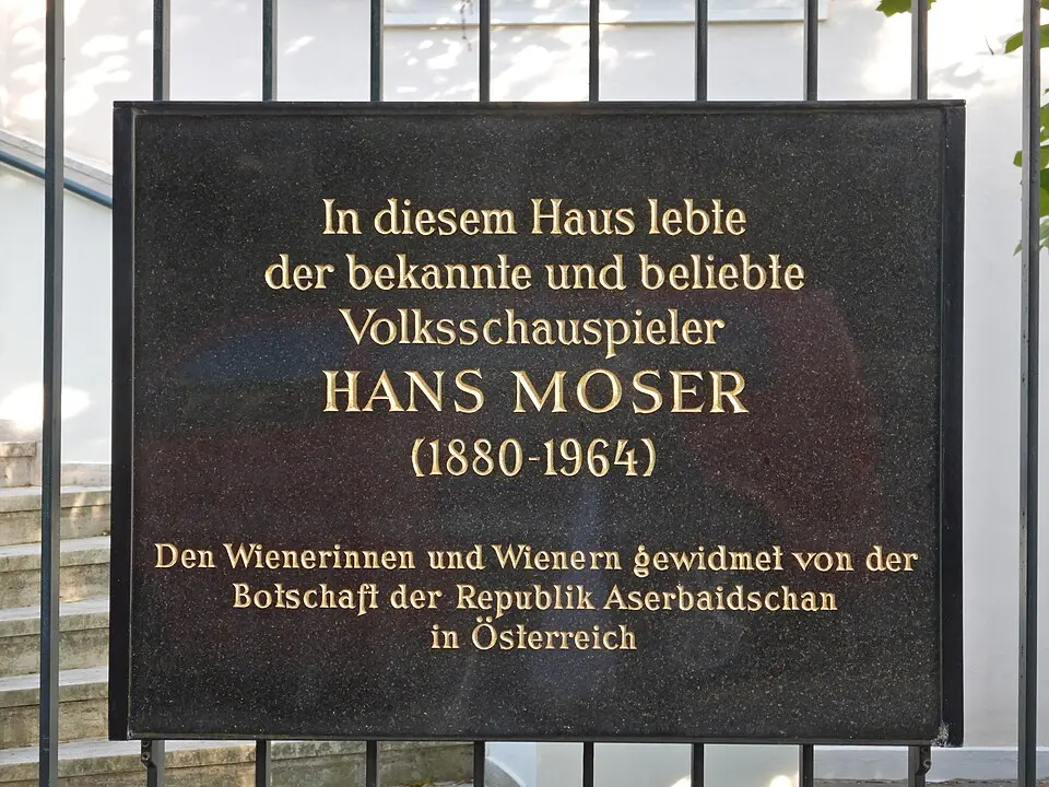 Gedenktafel für Hans Moser (Wien, Hügelgasse 2)