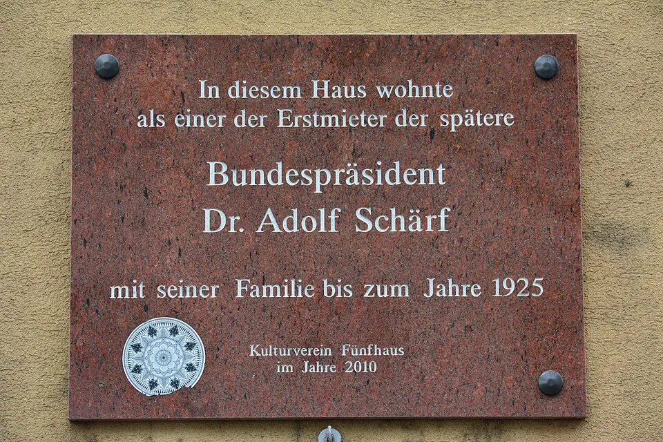 Gedenktafel für Adolf Schärf (Wien, Possingergasse 25)