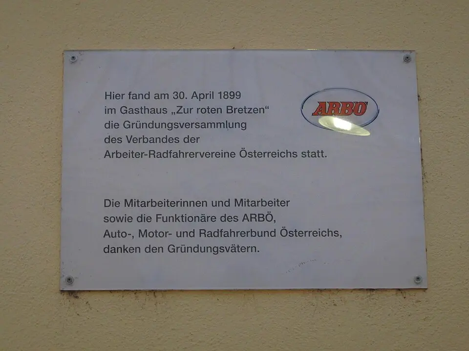 Gedenktafel für die Gründung des ARBÖ (Wien, Brunnengasse 38)