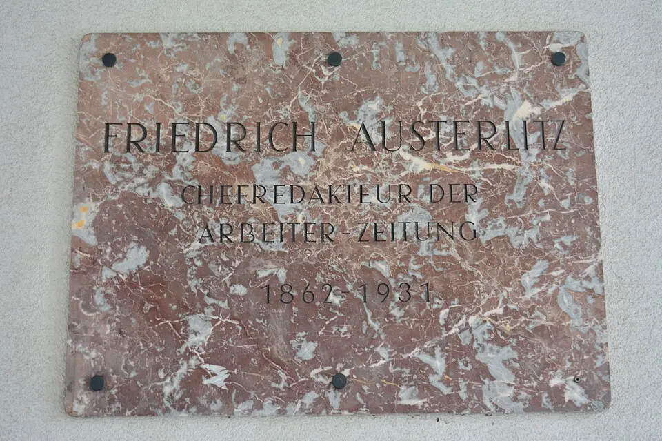 Gedenktafel für Friedrich Austerlitz (Wien, Maroltingergasse 78-82)