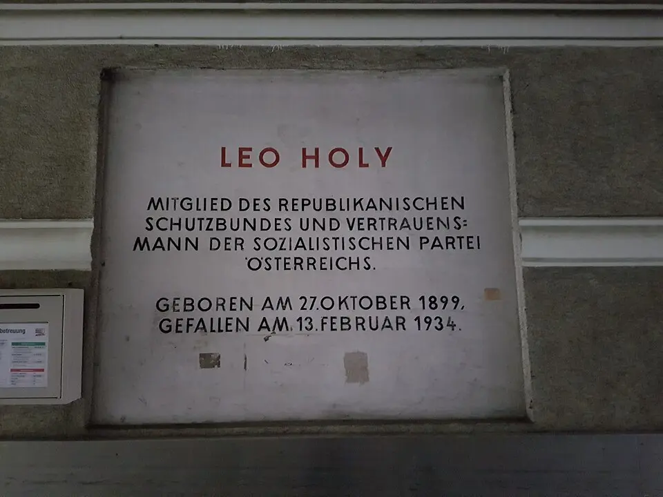 Gedenktafel für Leo Holy (Wien, Gräffergasse 5)