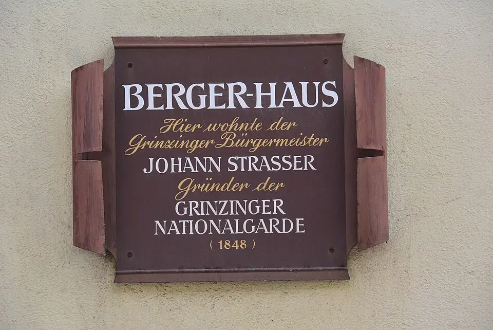 Gedenktafel für Johann Strasser (Wien, Cobenzlgasse 40)