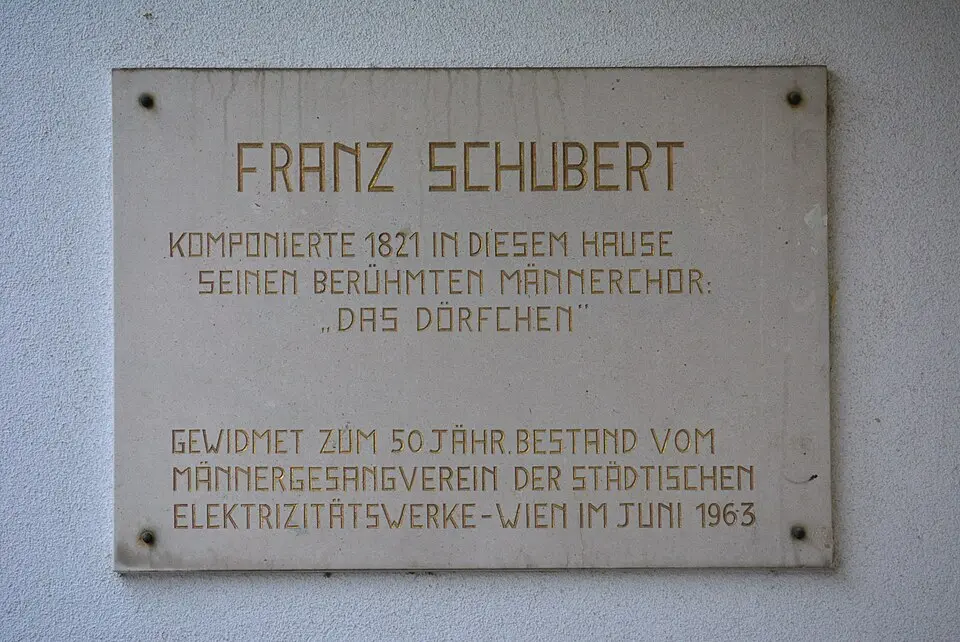 Gedenktafel für Franz Schubert (Wien, Dreimarksteingasse 6)