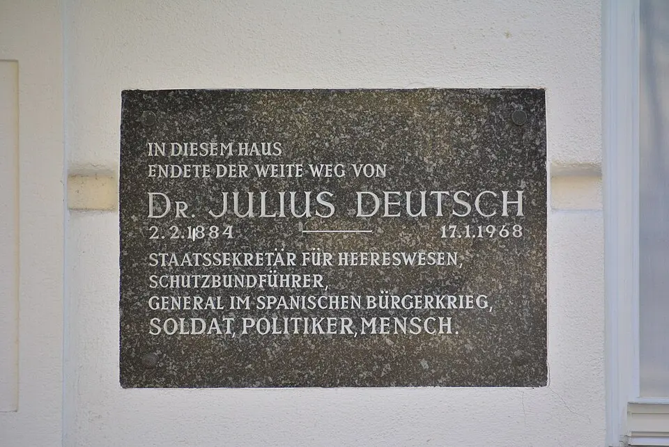 Gedenktafel für Julius Deutsch