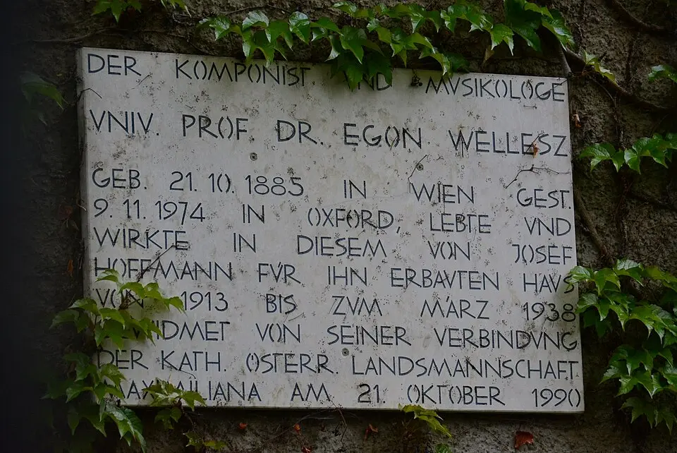Gedenktafel für NS-Opfer (Wien, Kaasgrabengasse 38, Egon Wellesz)