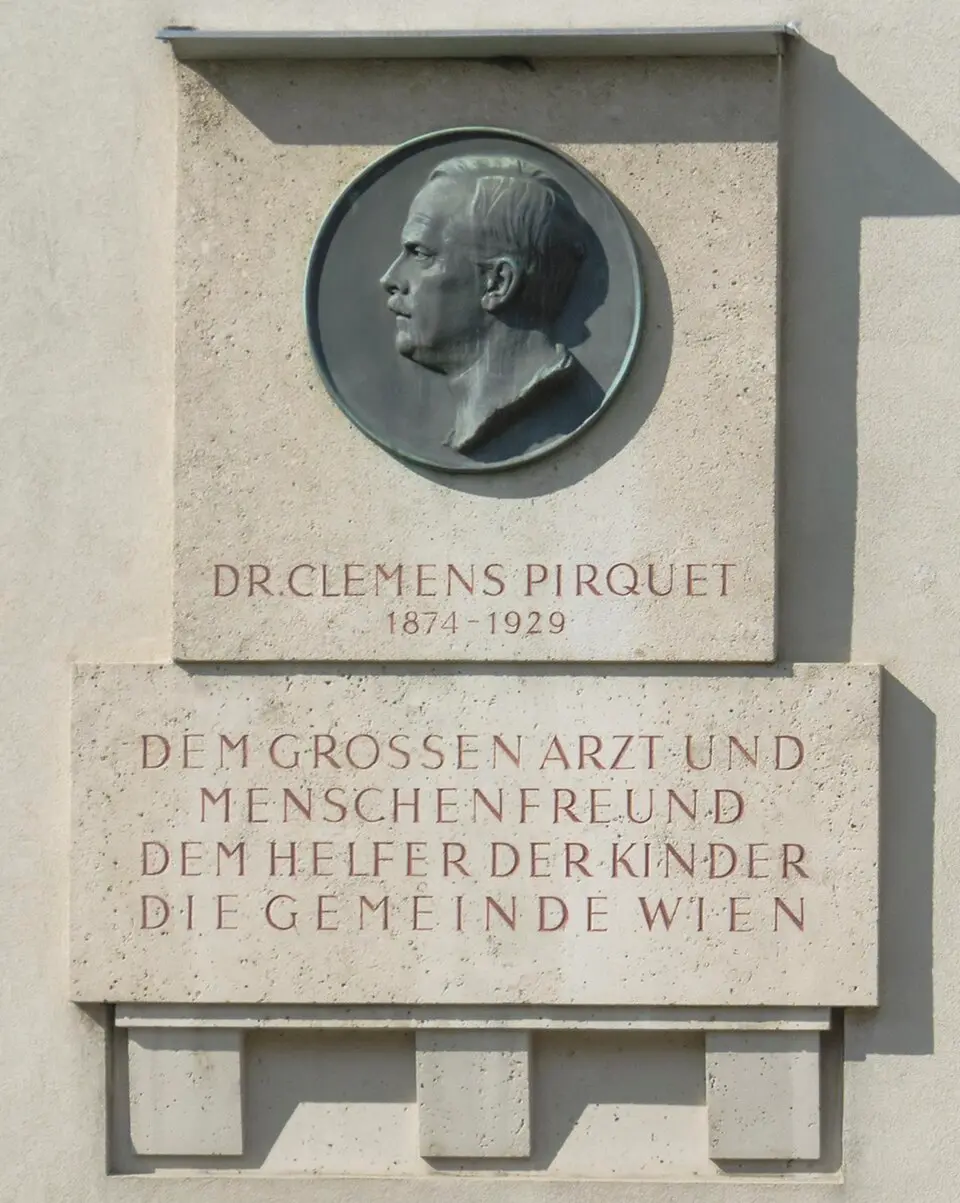 Gedenktafel für Clemens von Pirquet (Wien, Herbststraße 101; Tafel 2)