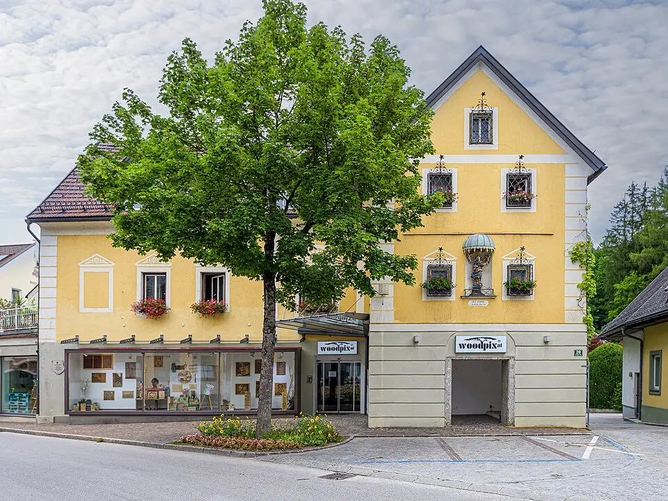 Giebelschauseite des Hauses auf der Lacken