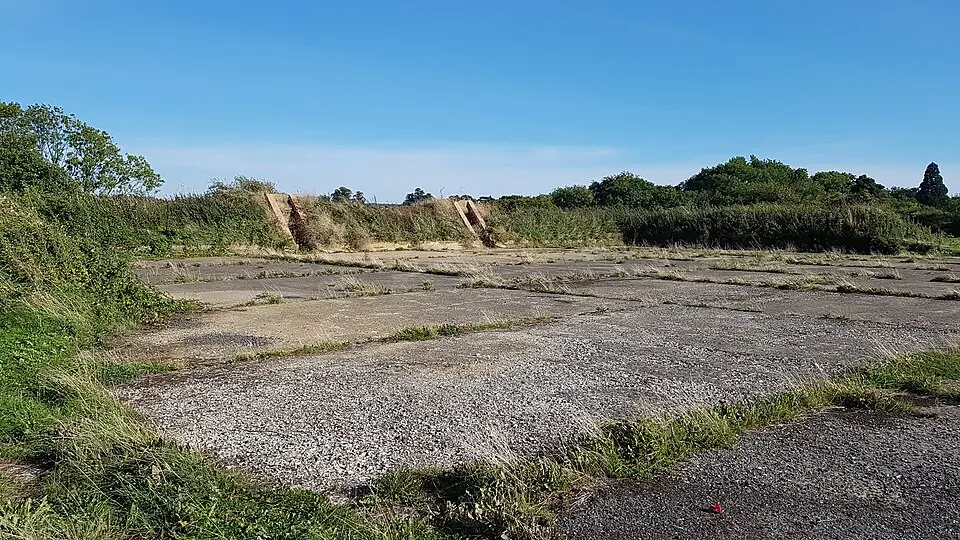 Group of seven World War II fighter pens at the former airfield of RAF Kenley