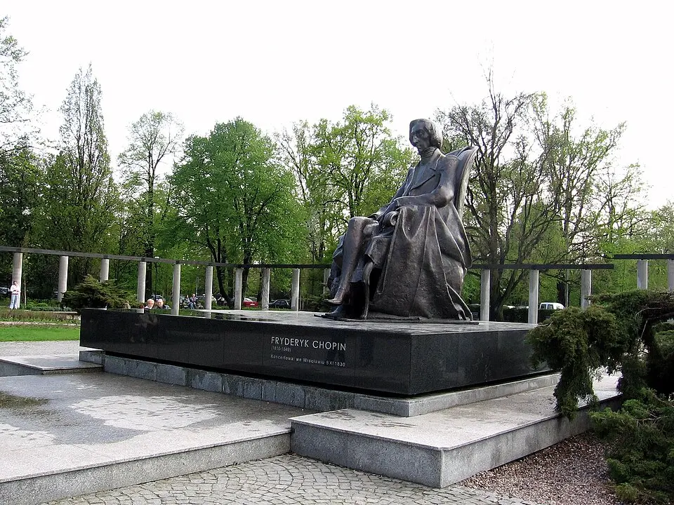 Frederic Chopin monument in Wrocław