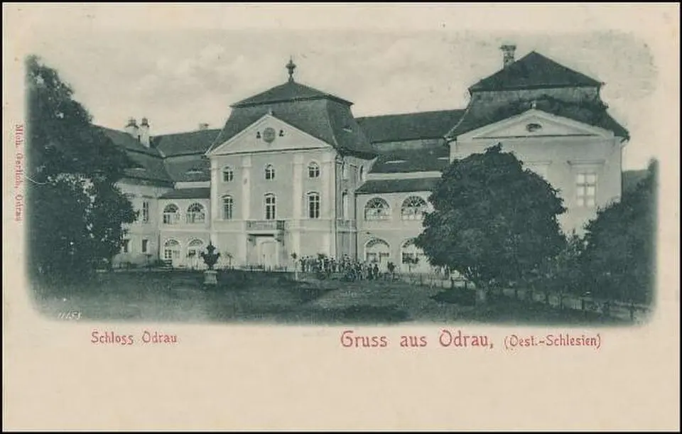 Bild: http://www.fotohistorie.cz/Moravskoslezsky/Novy_Jicin/Odry/Odry_-_zamek/Default.aspx · Public domain zámek Odry