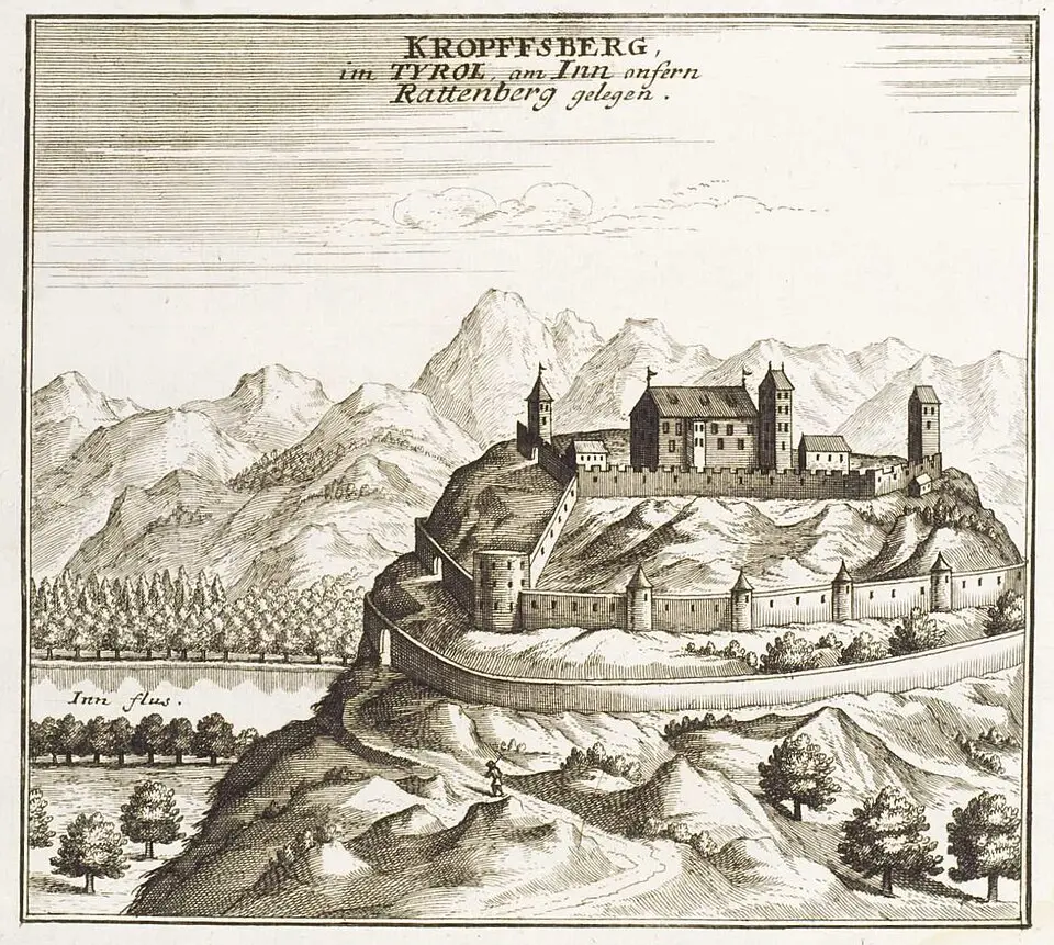 Image: Johann Stridbeck · Public domain Burg Kropfsberg