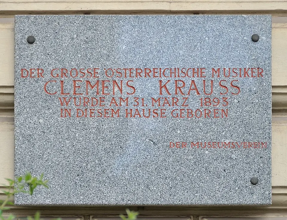 Gedenktafel für Clemens Krauss (Wien, Belvederegasse 7)