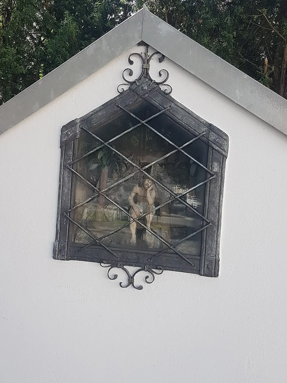 wayside shrine of the Pensive Christ