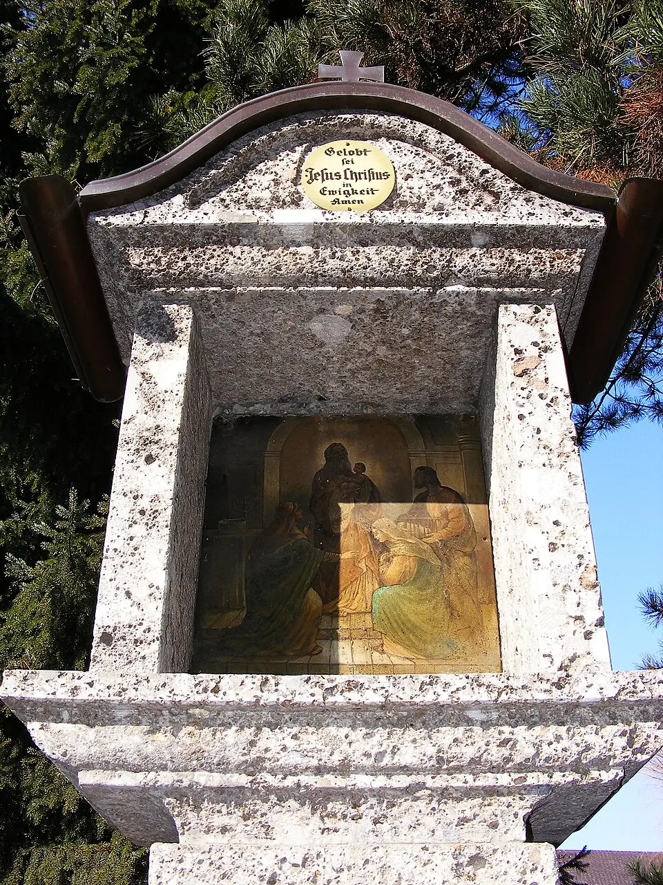 Geheimnissäulen auf dem Weg nach Maria Plain - shrine IV