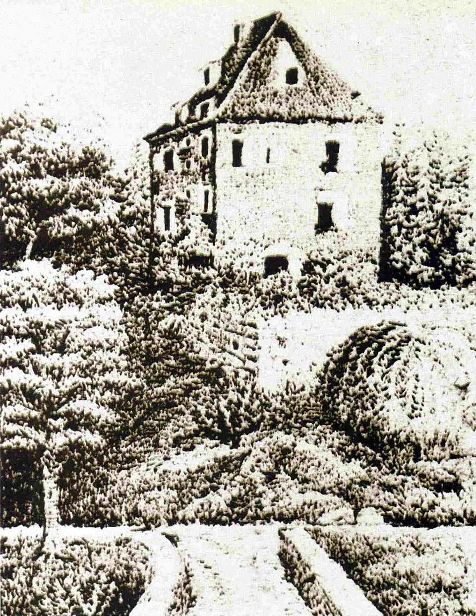 Obrázok: Nach einer Skizze des Heimatdichters Wilhelm Idel, Wiehl (1849-1927) · Public domain Burg Bieberstein