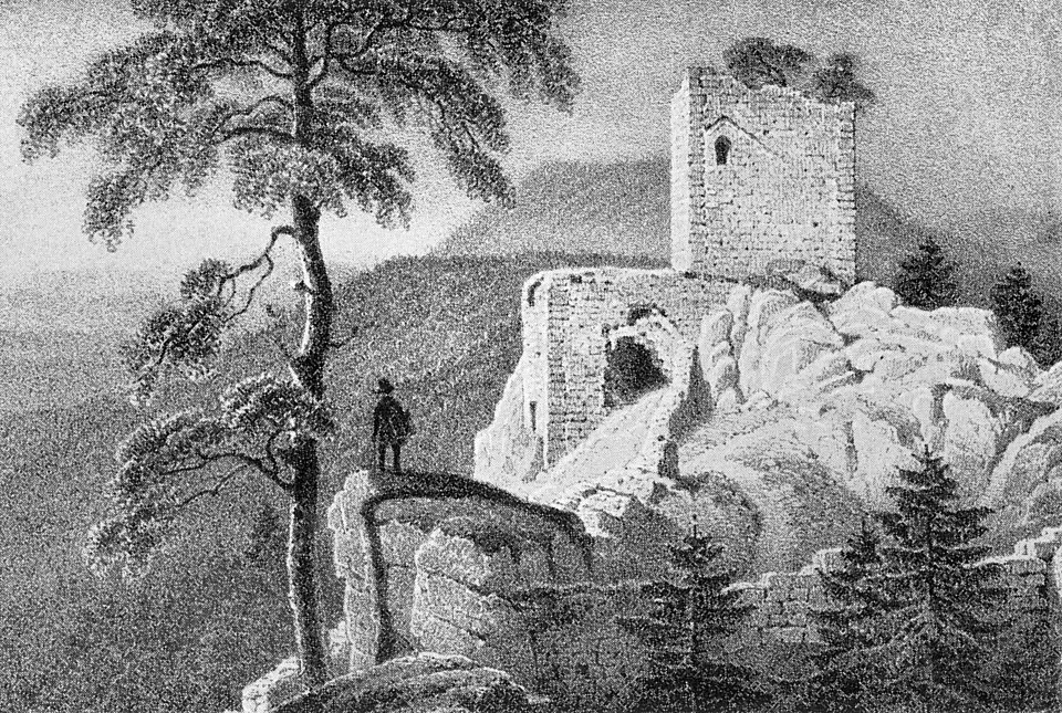 Obrázek: Jacques Rothmüller · Public domain château de Bilstein