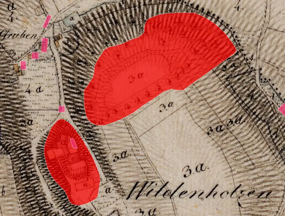 Image: Königreich Bayern · Public domain Burgstall Wildenholzen