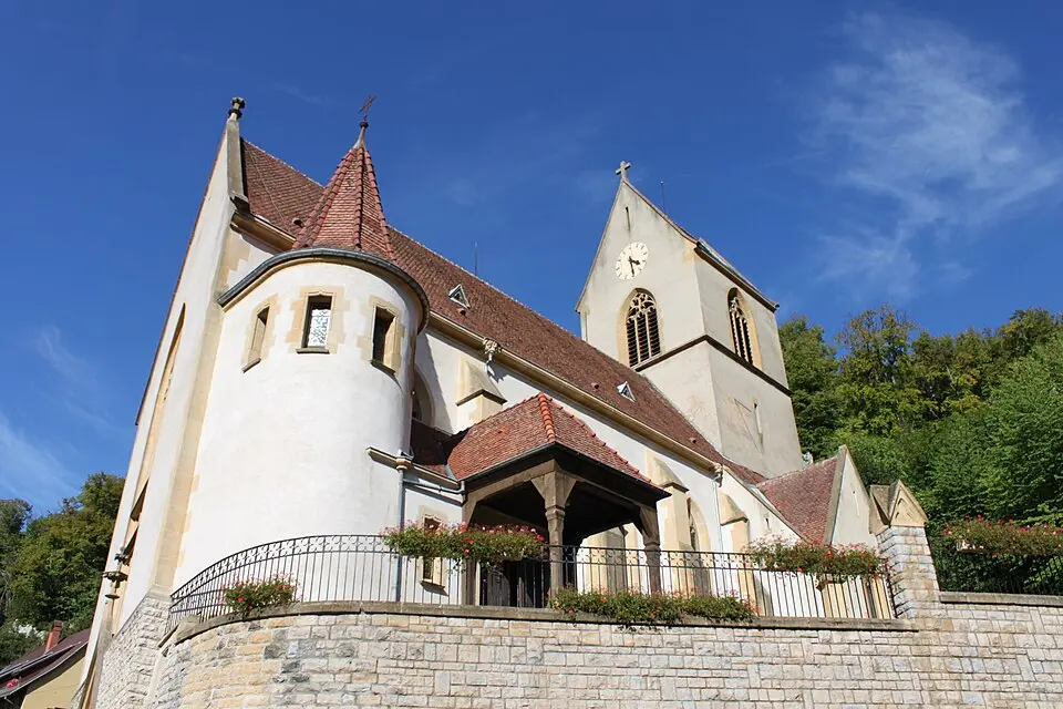 Kép: MGaetan89 · CC BY-SA 3.0 église Saint-Bernard-de-Menthon de Ferrette