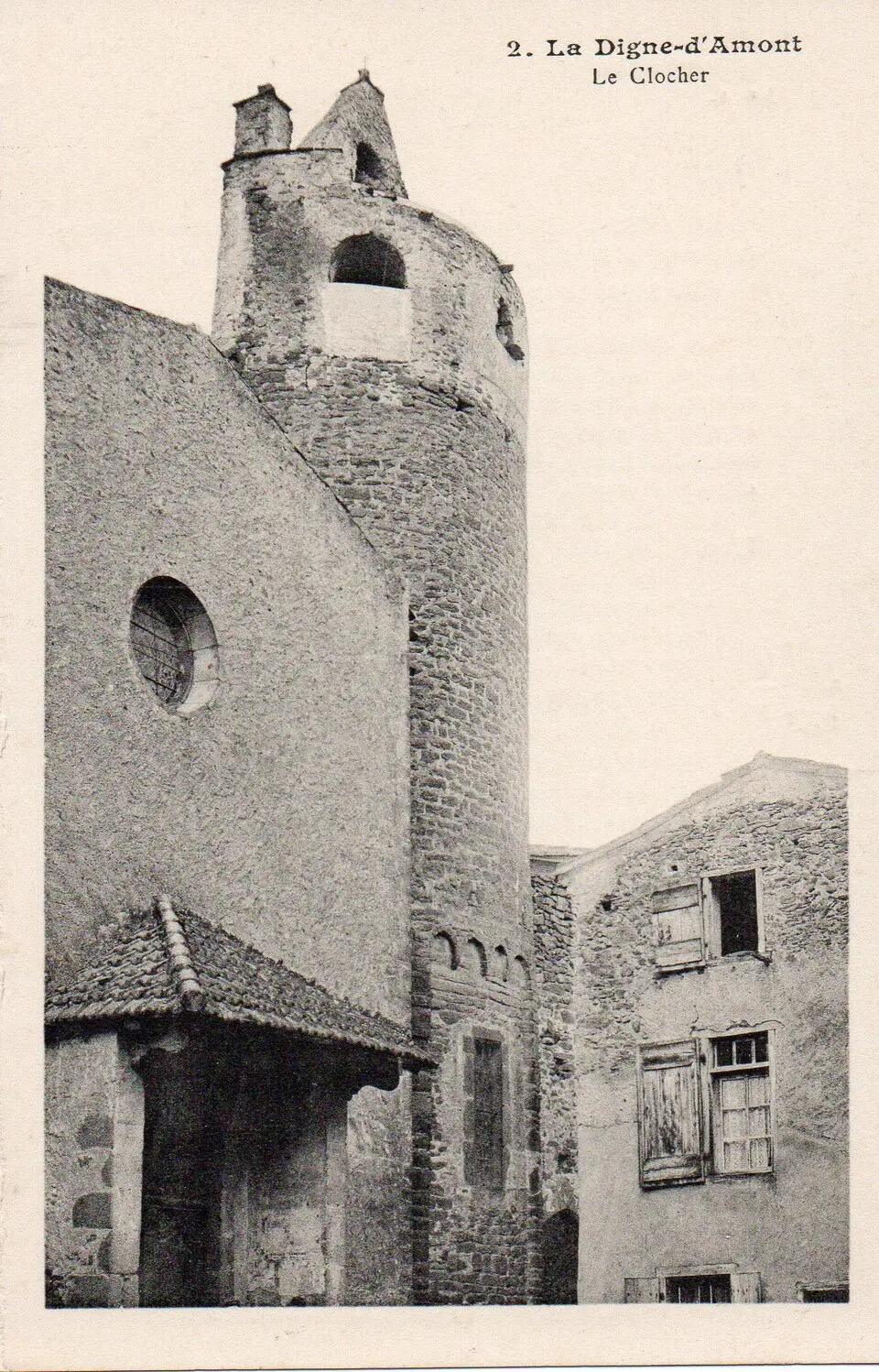 Slika: postcard · Public domain église Sainte-Colombe de La Digne-d'Amont