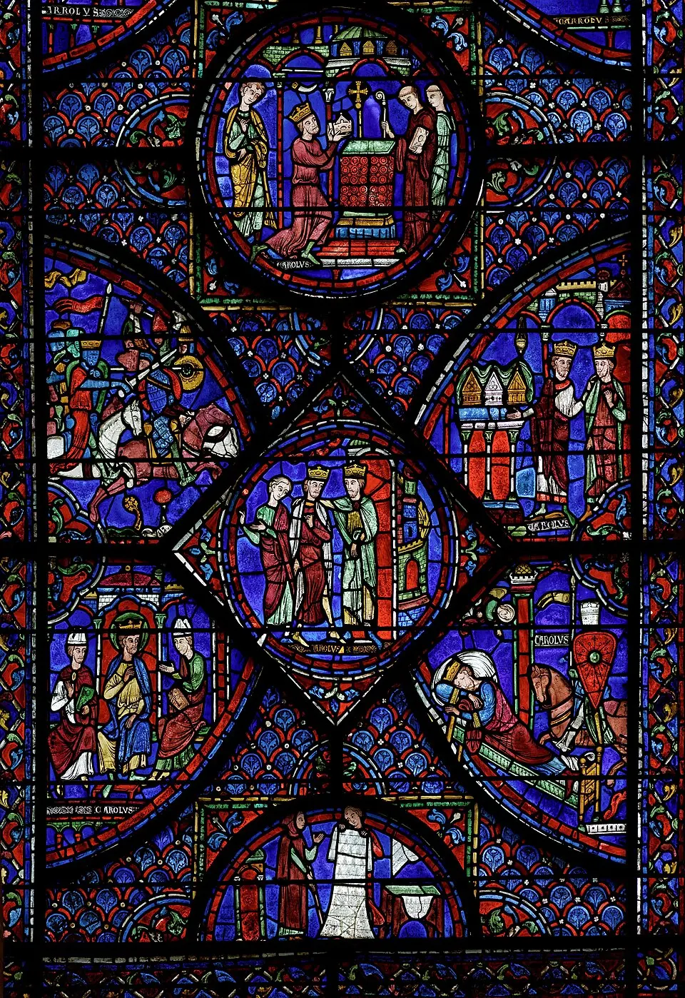 ensemble des vitraux de la cathédrale Notre-Dame de Chartres