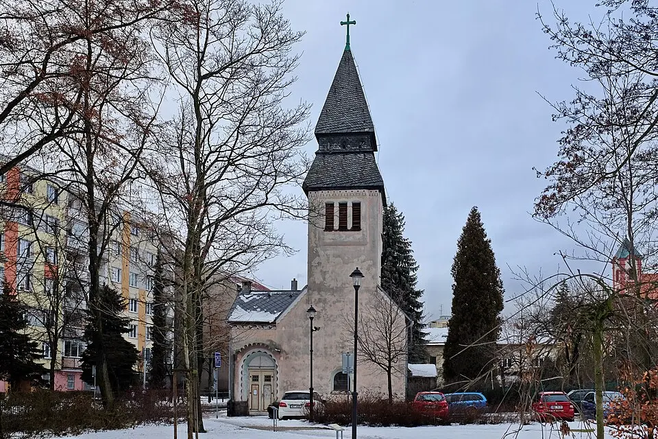 Bild: Lubor Ferenc · CC BY-SA 4.0 Evangelický kostel (Chodov, Sokolov, Česko)
