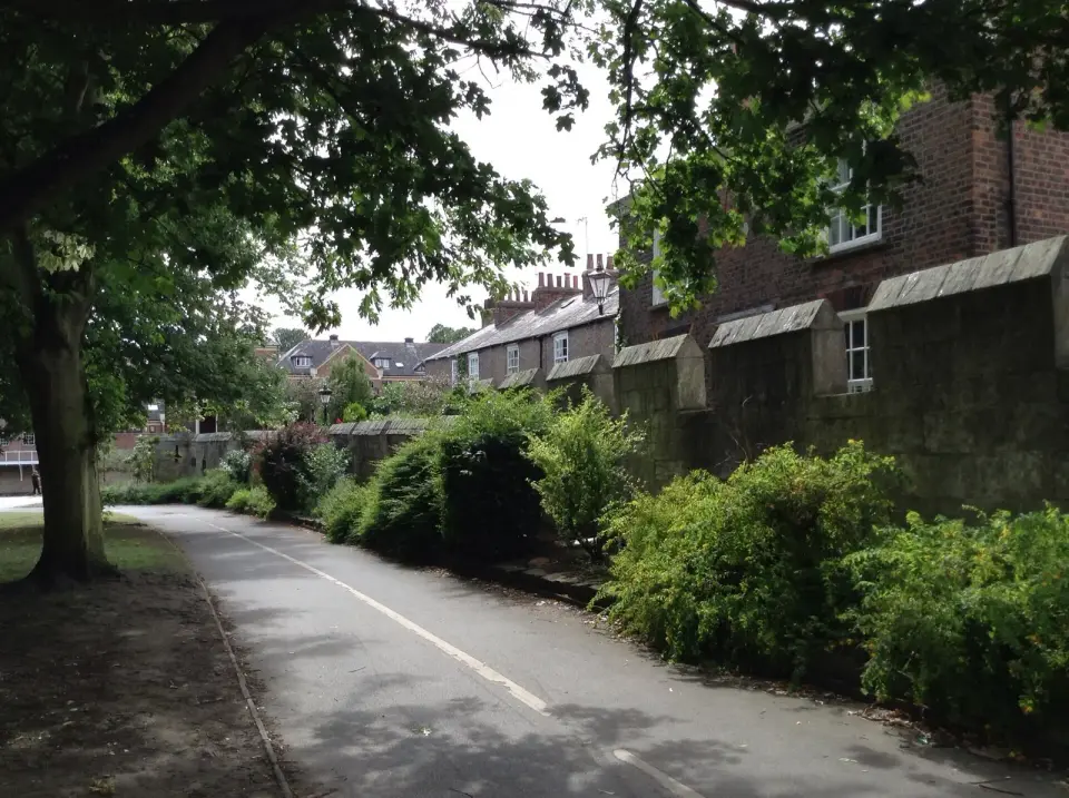 City walls attached to Tower Place
