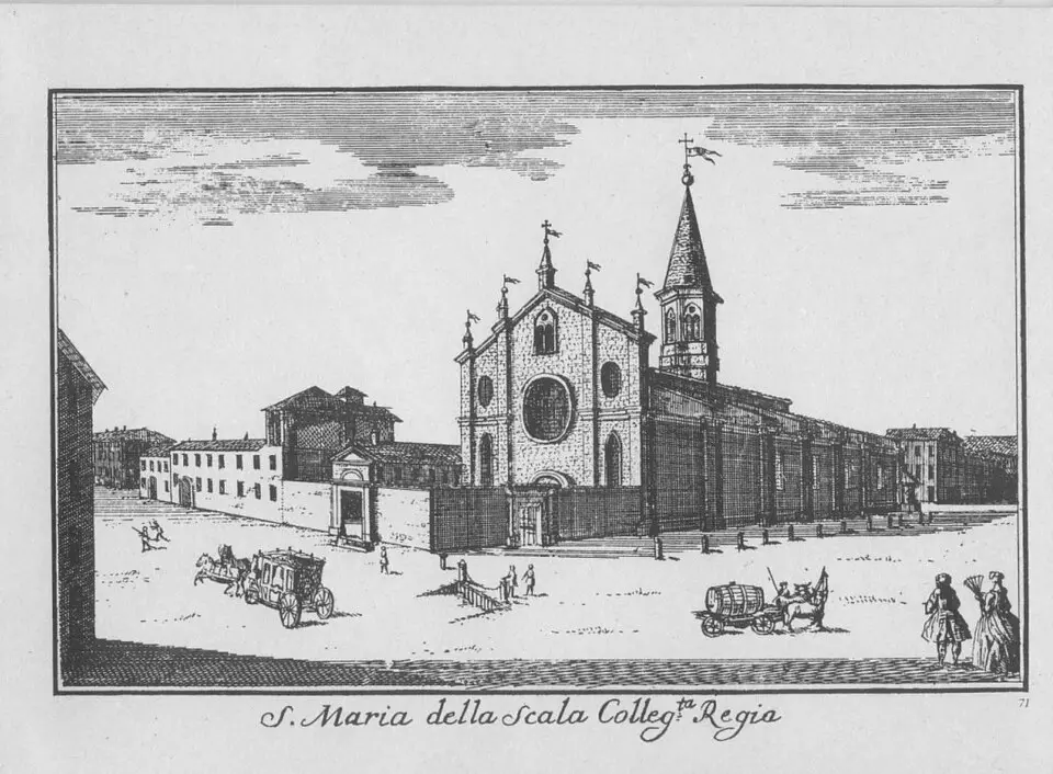 Slika: Marcantonio Dal Re · Public domain antica chiesa di Santa Maria alla Scala