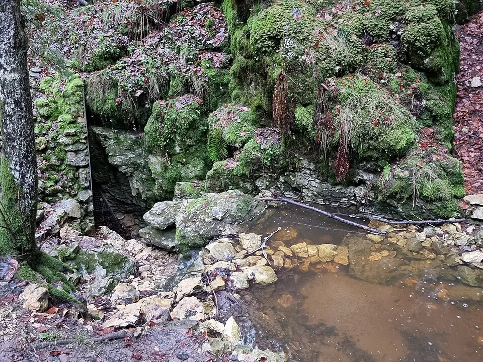 Wasserfall (Doline) im Schindelwald