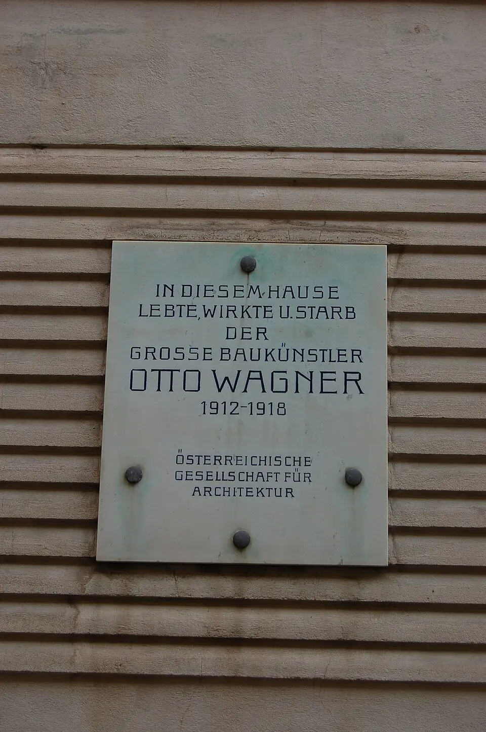 Gedenktafel Otto Wagner