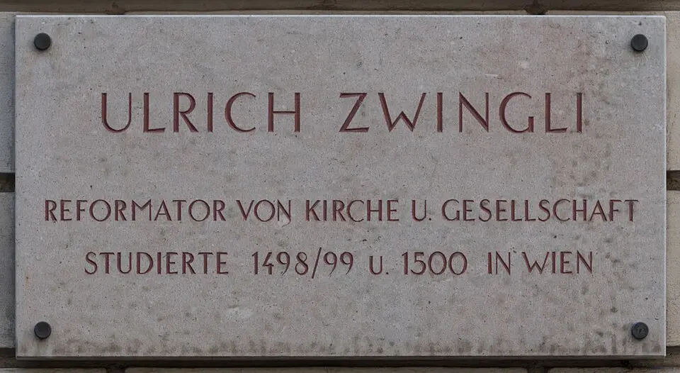 Gedenktafel für Ulrich Zwingli (Wien, Sonnenfelsgasse 19)
