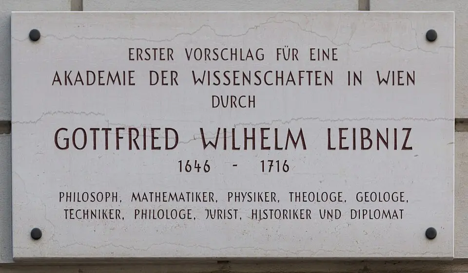 Gedenktafel für Gottfried Wilhelm Leibniz (Wien, Sonnenfelsgasse 19)