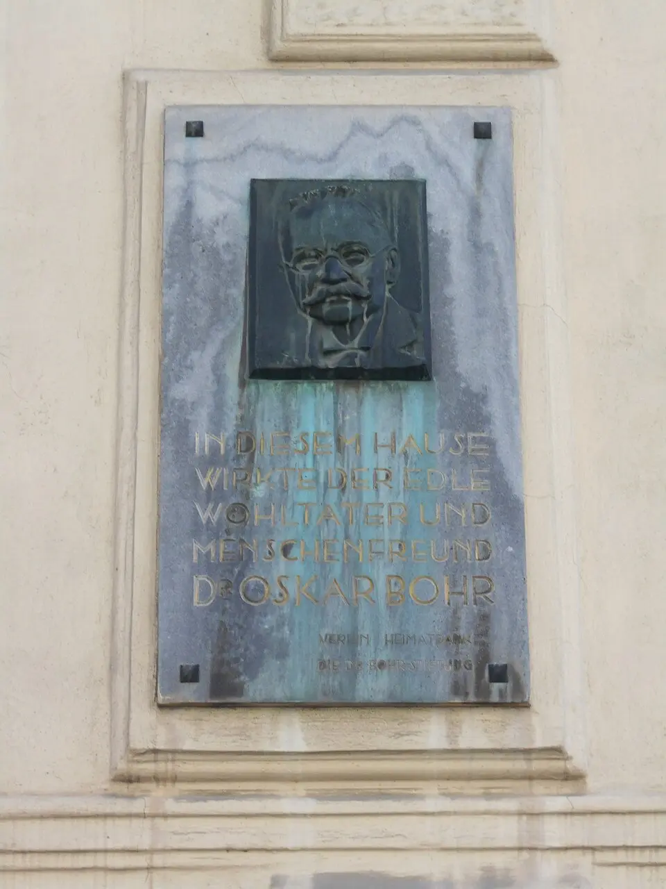 Gedenktafel für Oskar Bohr (Wien, Barichgasse 5)