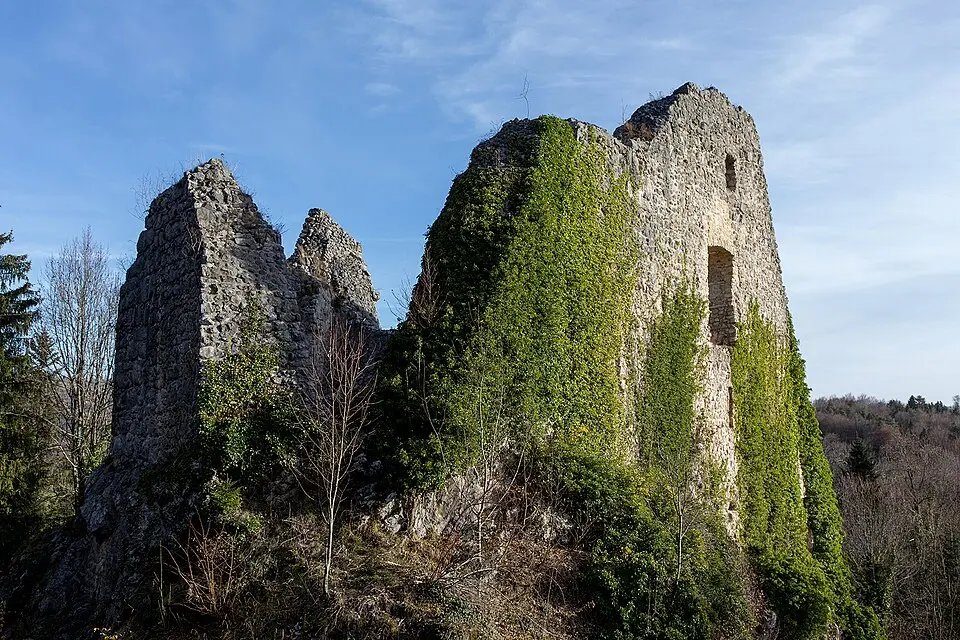 Derrie le Tchété, mittelalterliche Burgruine Löwenburg