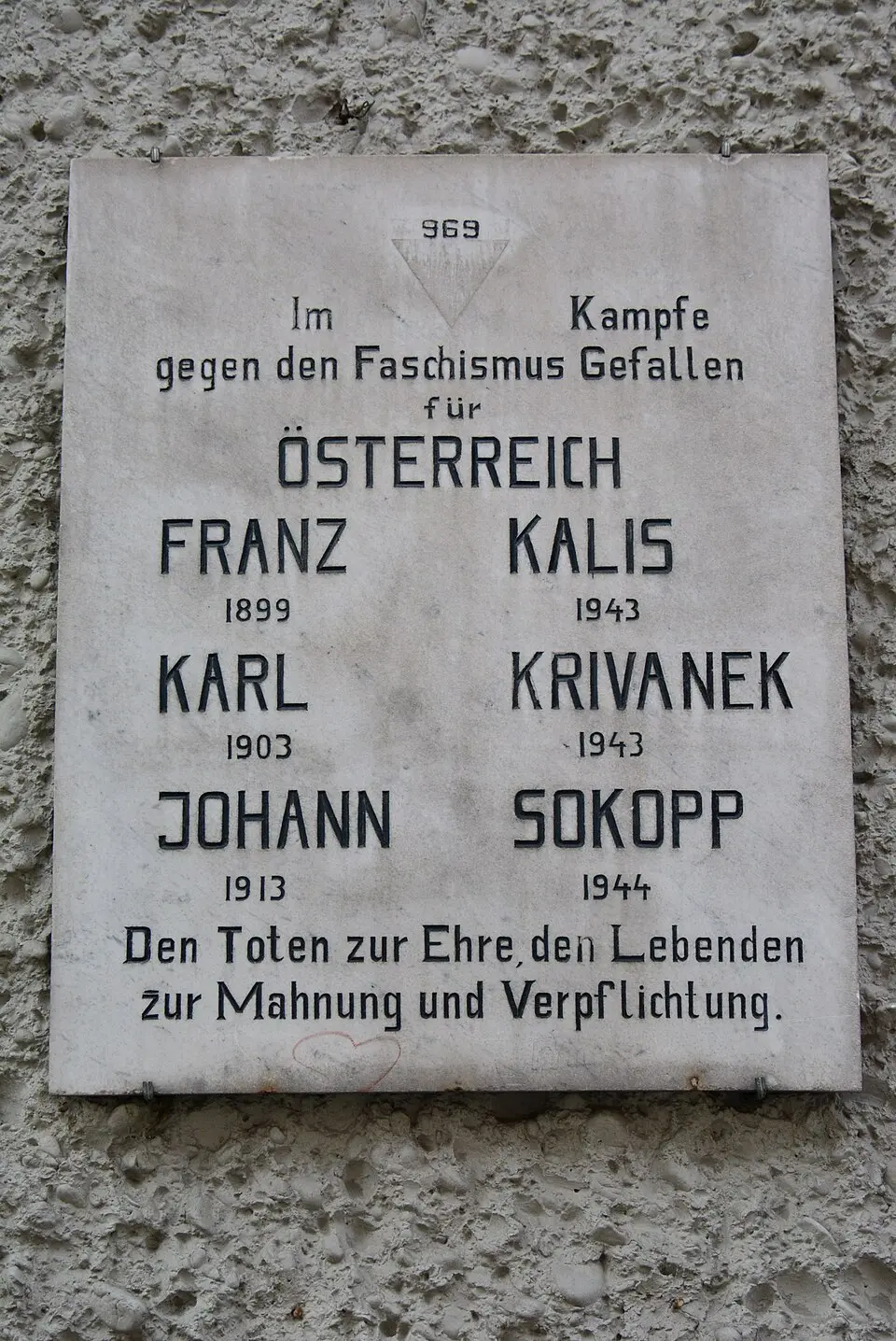 Gedenktafel für NS-Opfer