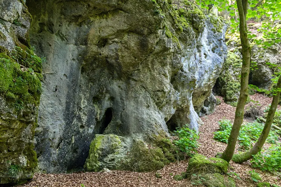 Dolomitfelsgruppe Kirchengrotten SW von Engelhardsberg
