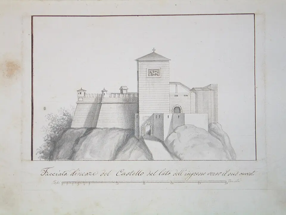 Obrázok: Tiziano e Cadore · Public domain castello di Pieve di Cadore