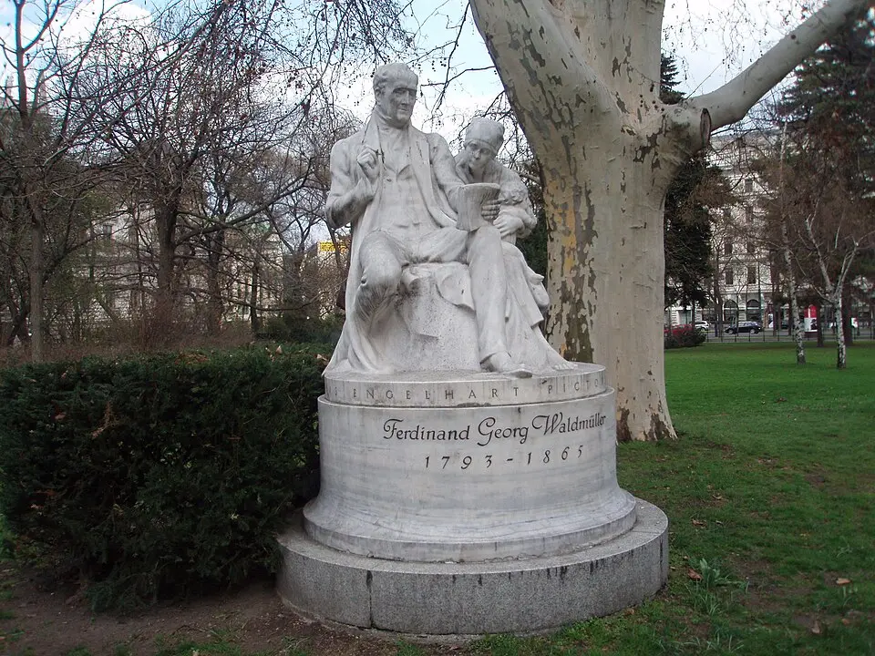 Image: Mister No · CC BY 3.0 Ferdinand Georg Waldmüller Denkmal, Rathauspark Wien