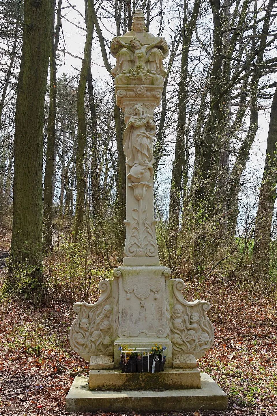 Figurenbildstock Gnadenstuhl mit Maria Immaculata