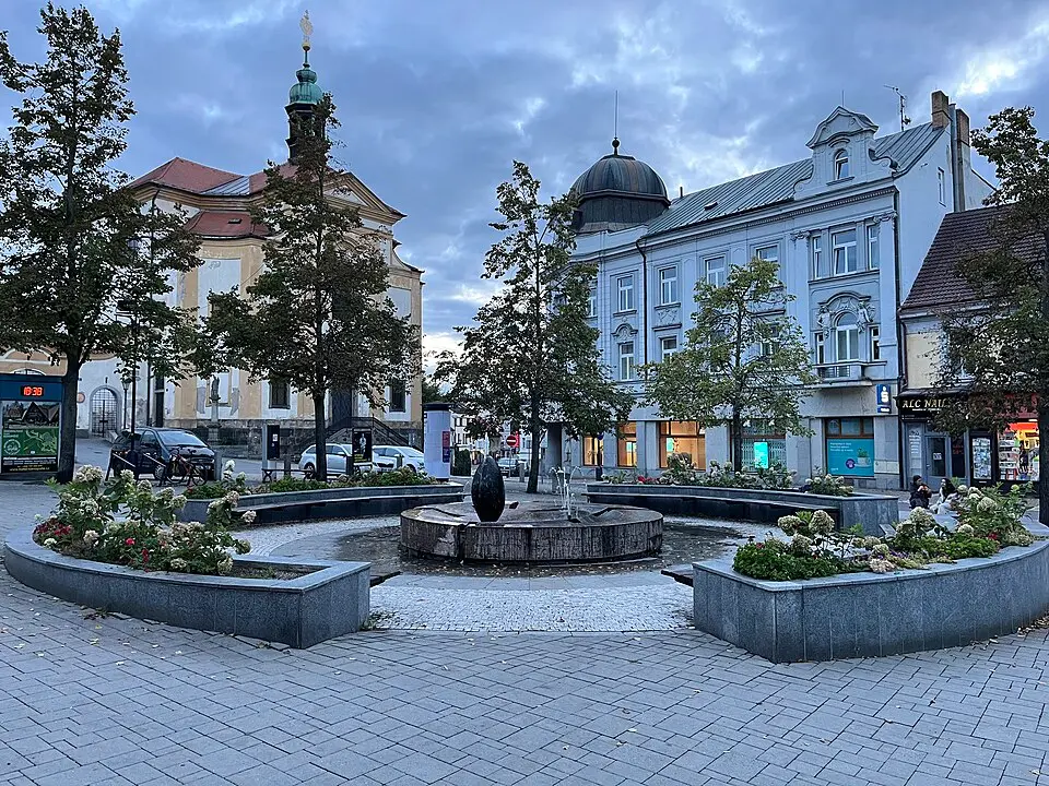 Kašna v Benešově na Masarykově náměstí